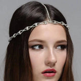 Crystal Bridal Forehead Chain Jewelry Hair for Women Indian Wedding Headdress