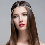 Crystal Bridal Forehead Chain Jewelry Hair for Women Indian Wedding Headdress