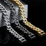 Cuban Link Chain Bling Rhinestone Hiphop Bracelet