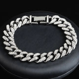 Cuban Link Chain Bling Rhinestone Hiphop Bracelet