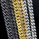 Cuban Link Chain Bling Rhinestone Hiphop Bracelet