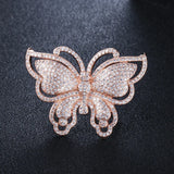Marquise Crystal Butterfly Ring for Women ZK30