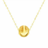 14K Cat's Eye Beads Pendant Chain Necklace for Women