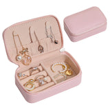 Portable Jewelry Storage Box Leather Earrings Jewelry Box