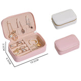 Portable Jewelry Storage Box Leather Earrings Jewelry Box