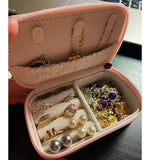 Travel Jewelry Storage Box Portable Leather Earrings Organizer