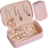 Portable Jewelry Bag Zipper Storage Box Earrings Travel Case