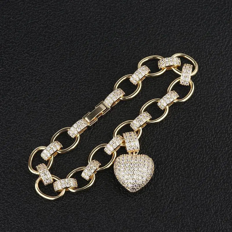 Vintage Heart Shape Bracelets for Women Jewelry B-133