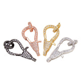 6 Pcs Lobster Clasp DIY Charms Zircon Copper Bulk Items