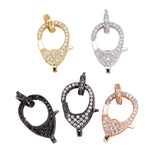 6 Pcs Lobster Clasp DIY Charms Zircon Copper Bulk Items