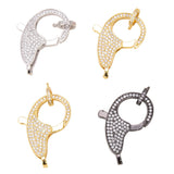 6 Pcs Lobster Clasp DIY Charms Zircon Copper Bulk Items