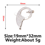 6 Pcs Lobster Clasp DIY Charms Zircon Copper Bulk Items