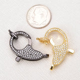 6 Pcs Lobster Clasp DIY Charms Zircon Copper Bulk Items