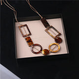 Long Necklace Women Accessories Birthday Gift Resin Beads Statement Pendant