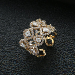 Cubic Zirconia Open Rings Women's Jewelry R-286
