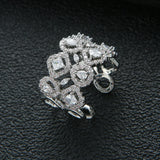 Cubic Zirconia Open Rings Women's Jewelry R-286
