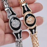 Punk Lion Head Snake Bone Bracelet Bangle Classic Jewelry