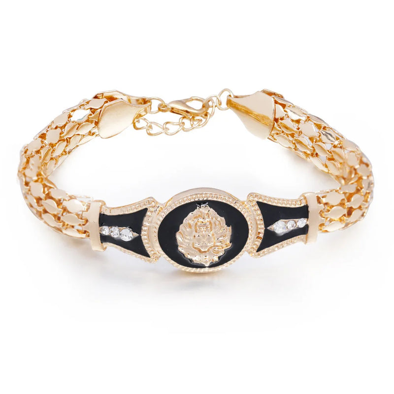 Punk Lion Head Snake Bone Bracelet Bangle Classic Jewelry