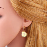 Rainbow Zircon A-Z 26 Letter Huggie Earrings Initials Hoops Earring