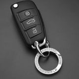 Crystal Rhinestones Keychain Spring Keyfob Metal Buckle Key Holder