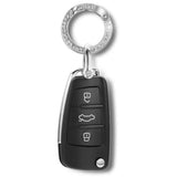 Crystal Rhinestones Keychain Spring Keyfob Metal Buckle Key Holder