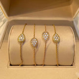 S925 Silver Droplet Bracelet AAAA Zircon