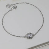 S925 Silver Droplet Bracelet AAAA Zircon
