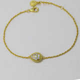 S925 Silver Droplet Bracelet AAAA Zircon