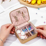 Sparkling Jewelry Box with Zipper Closure - Glitter PU Leather