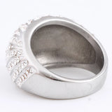 Size 6-9 CZ Women's Wedding Stainless Steel Rings Set for Brides