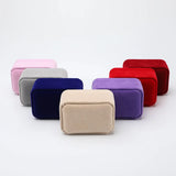Velvet Couple Double Ring Box Jewelry Marriage Earring Holder Case