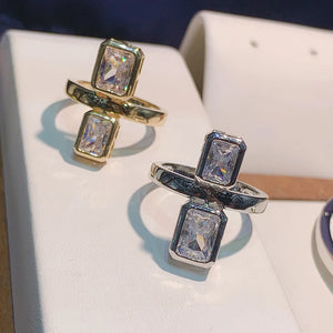 Stackable Ring For Women Wedding Accessories CZ Engagement Dubai Jewelry N-1581