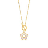 Princess Wind Titanium Steel Flower Pendant Necklace