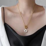 Sweet Princess Flower Pendant Necklace for Women