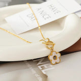 Sweet Princess Flower Pendant Necklace for Women