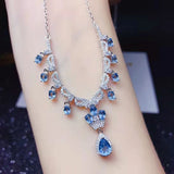 Water Drop Necklace Tassel Zircon Necklace Jewelry