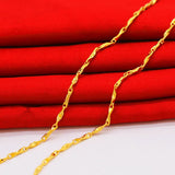 14K Thick Yellow Chain Necklace for Women Men Wedding