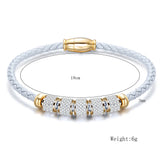 Crystal Leather Cord Bracelet with Magnet Clasp Women Gift
