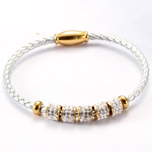 Magnet Clasp Jewelry Bracelet With Shinning Crystal Women Accessories