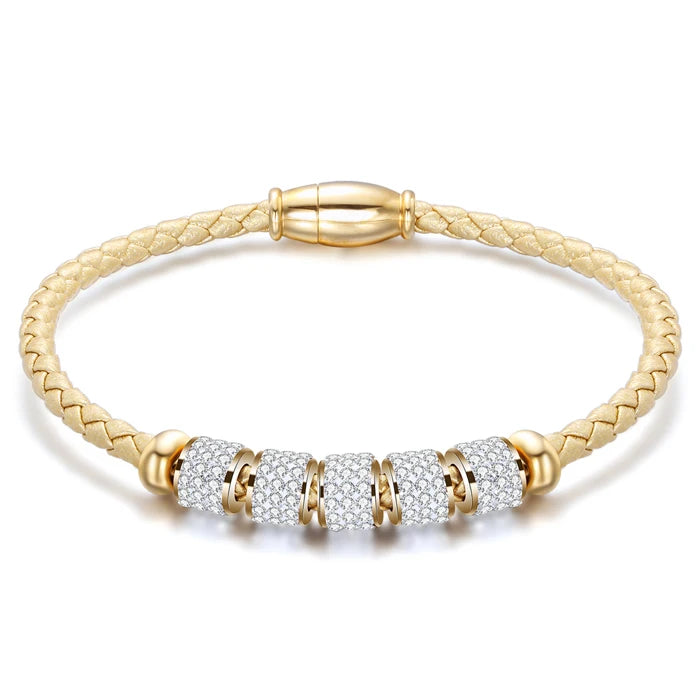 Magnet Clasp Jewelry Bracelet With Shinning Crystal Women Accessories