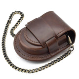 Classic Vintage Brown Pocket Watch Box Holder