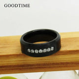 Men's Tungsten Carbide Zircon Wedding Band 8MM