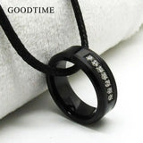 Men's Tungsten Carbide Zircon Wedding Band 8MM