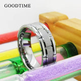 Male Tungsten Carbide Ring 8MM Wedding Band Gift for Husband