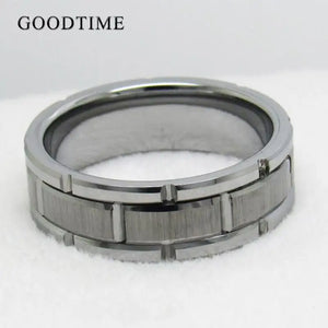 Male Tungsten Carbide Ring 8MM Wedding Band Gift for Husband
