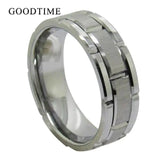 Male Tungsten Carbide Ring 8MM Wedding Band Gift for Husband