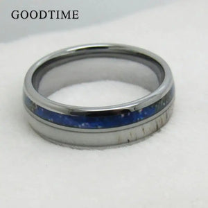 8MM Tungsten Carbide Ring Wood Band Wedding Band