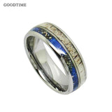 8MM Tungsten Carbide Ring Wood Band Wedding Band