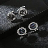 French Alloy Cufflink Shirts Button Buckle with Rhinestones
