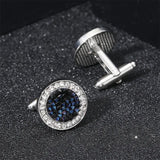 French Alloy Cufflink Shirts Button Buckle with Rhinestones